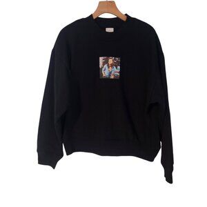 Harry Styles Sweatshirt Long Hair Print A‎ New Day Crewneck Black Unisex Large